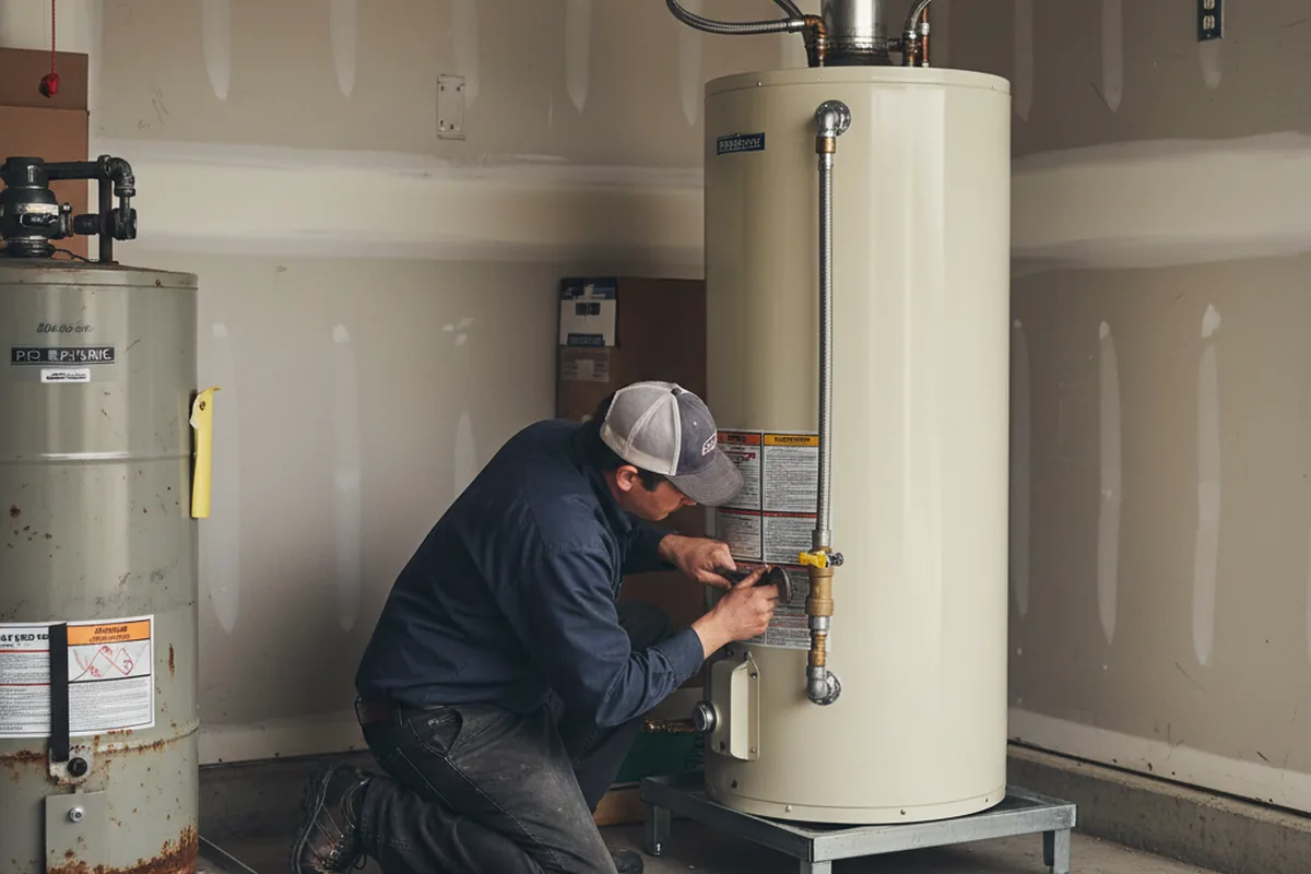 Water heater and shutoff valve replacement in Pierce