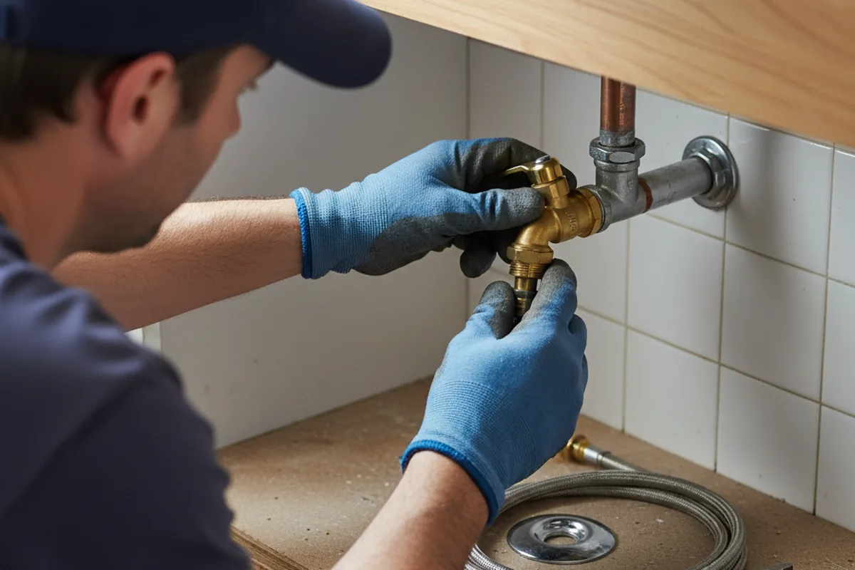 Shutoff valve and fitting work during Burst Pipe Repair in Pierce